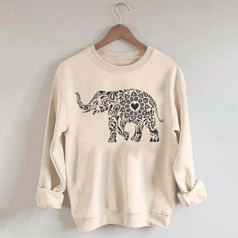 Elephant Floral Sweatshirt