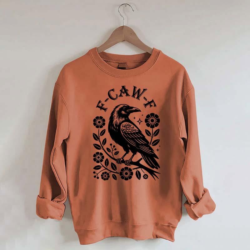 F-Caw-F Wildflowers Black Bird Sweatshirt
