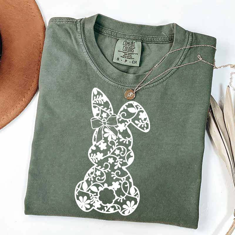 Lace Bunny Coquette Bow T-Shirt