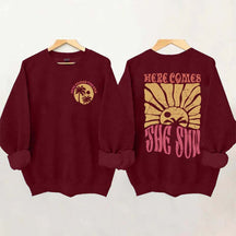Retro Beach Here Comes the Sun Sweatshirt