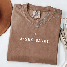 Minimalist Jesus Saves Cute T-Shirt