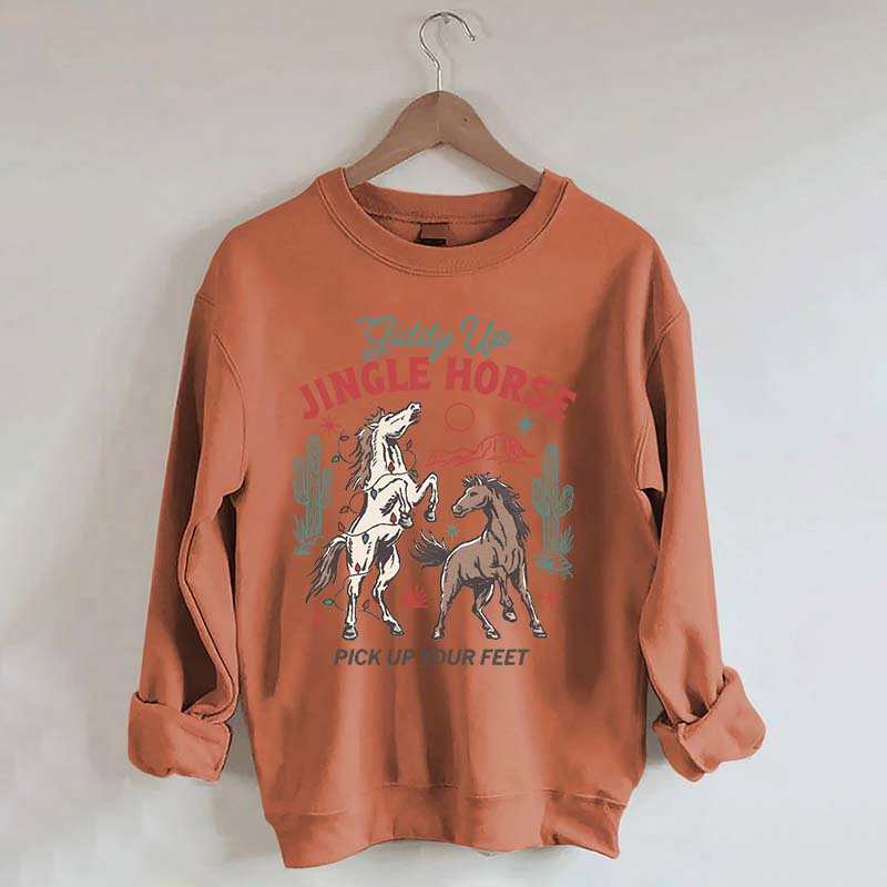 Giddy Up Jingle Horse Christmas Sweatshirt