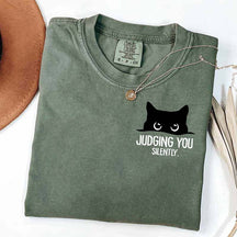 Judging You Silently Cat T-Shirt