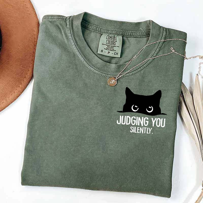 Judging You Silently Cat T-Shirt