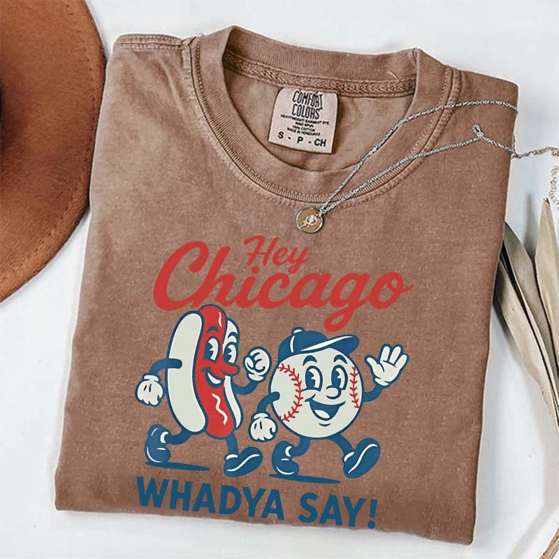 Hey Chicago Funny Baseball T-Shirt