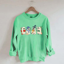 Halloween Ghosts Reading Book Sweatshirt