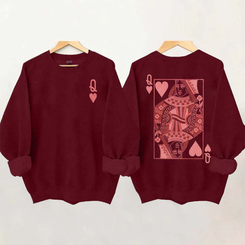Queen of Hearts Valentines Sweatshirt