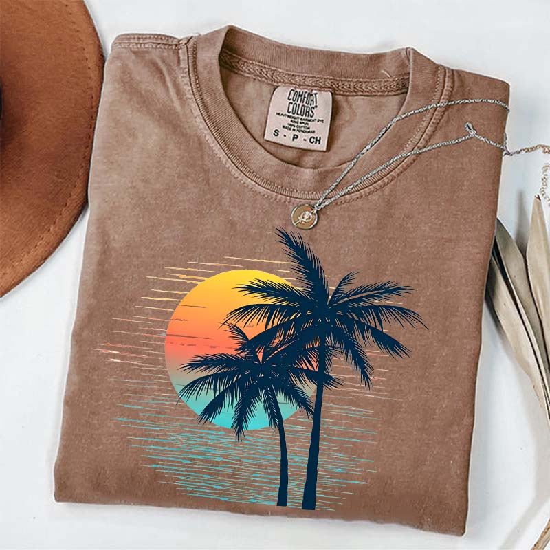 Retro Tropical Sunset T-Shirt