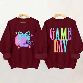 School Spirit Football Printed Sweatshirt