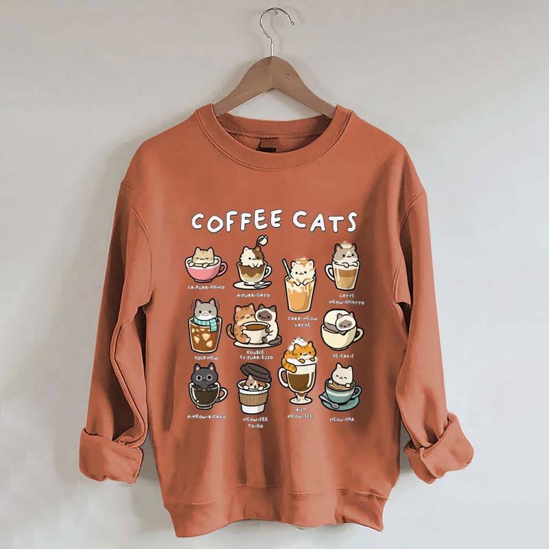Coffee Cats Caffeine Club Sweatshirt