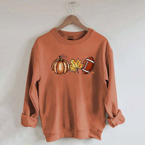 Fall Football Pumpkin Graphic Sweatshirt