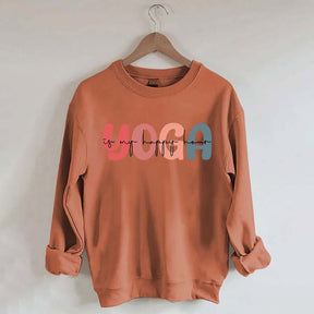 Retro Yoga Is My Happy Hour Sweatshirt