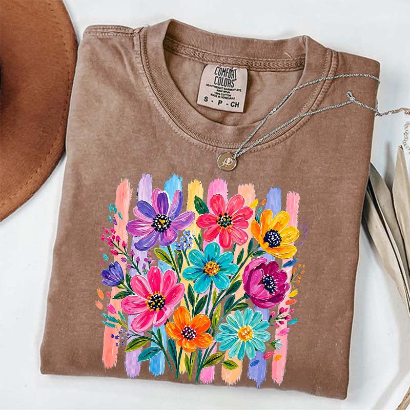 Comfort Colors Daisy Brushstroke Floral T-Shirt