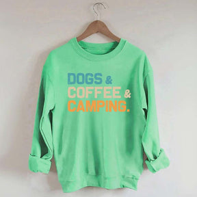 Dogs Coffee Camping Sweatshirt