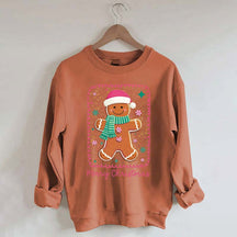 Preppy Gingerbread Merry Christmas Sweatshirt