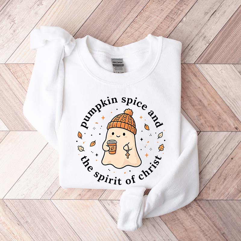 Faith Based Pumpkin Spice Coffee Ghost Sweatshirt