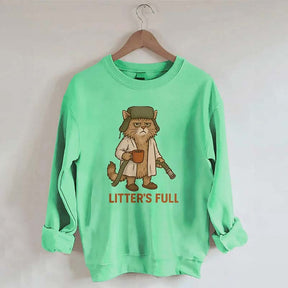 Litter's Full Christmas Vacation Cat Sweatshirt