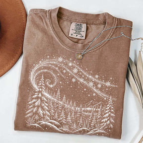 Vintage Winter Forest Trees T-Shirt