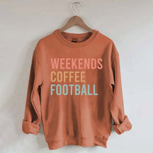 Weekends Coffee Football Sweatshirt
