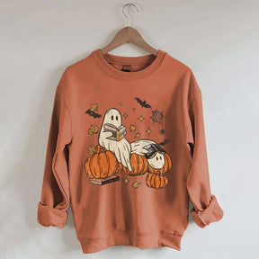 Ghost Reading Fantasy Book Sweatshirt