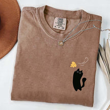 Black Cats Fall Cozy Cute T-Shirt