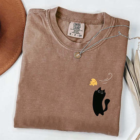 Black Cats Fall Cozy Cute T-Shirt