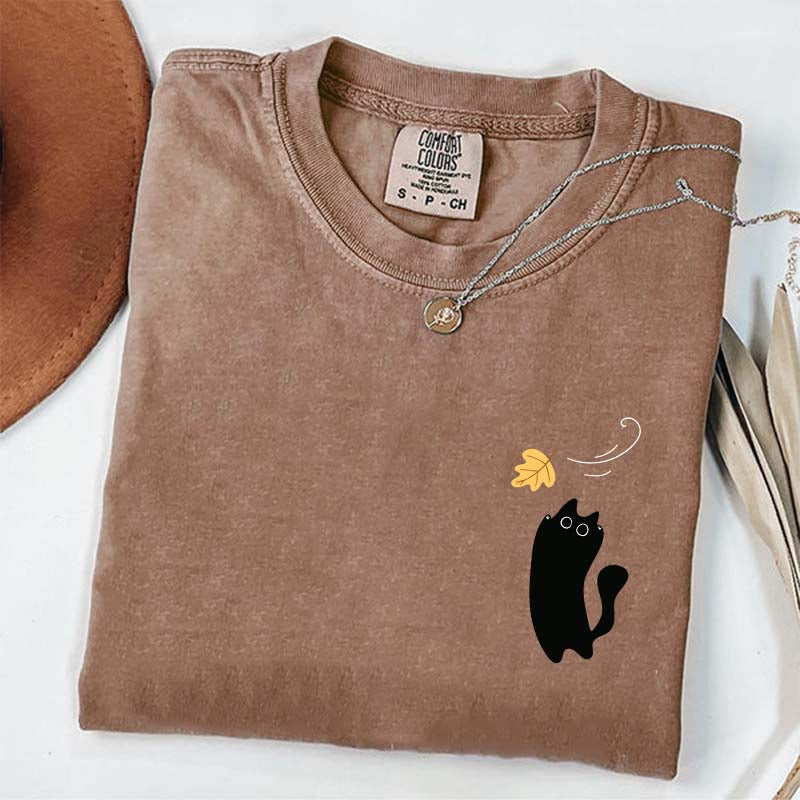 Black Cats Fall Cozy Cute T-Shirt