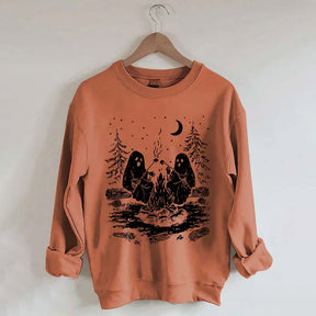 Retro Halloween Ghost Camping Sweatshirt