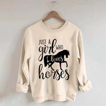 Just a Girl Who Loves Horses Farm Lover Sweatshirt