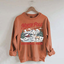 North Pole National Park Retro Christmas Sweatshirt