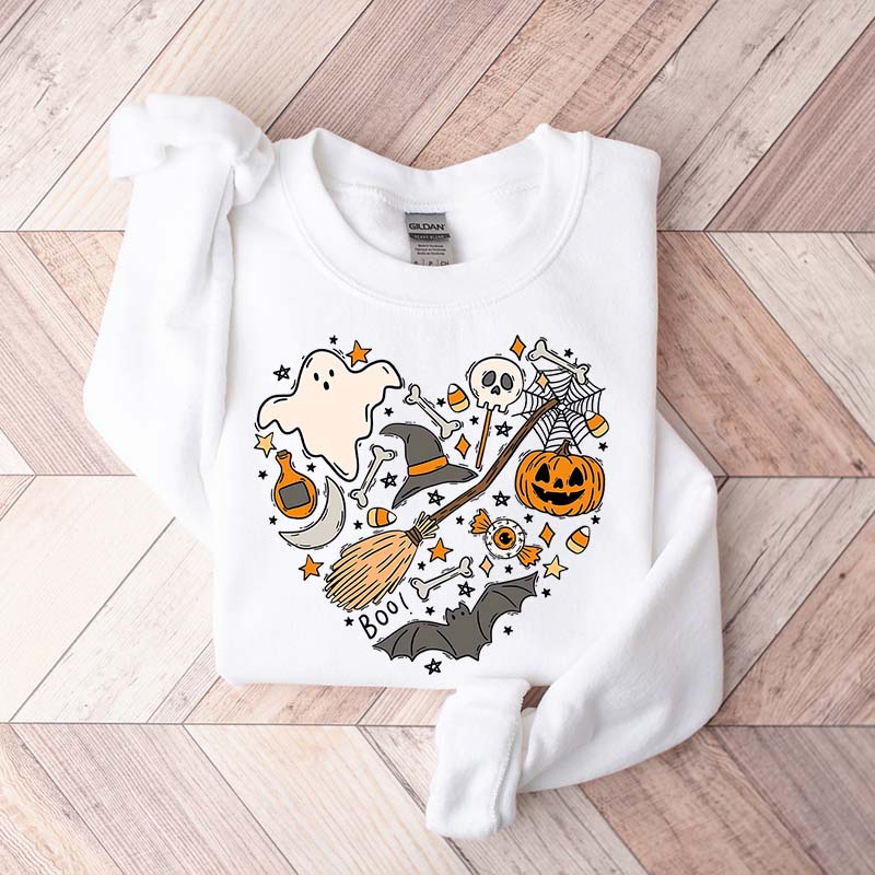 Cute Halloween Doodles Hearth Sweatshirt