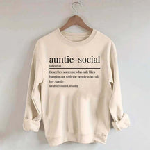 Funny Auntie-Social Sweatshirt