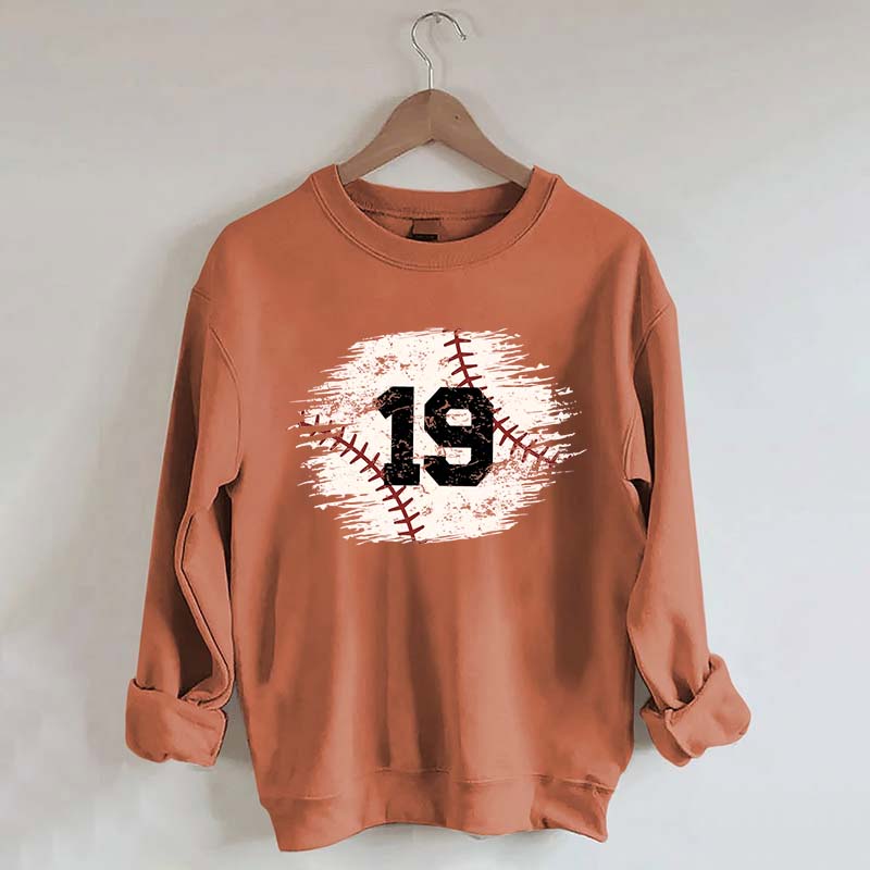 Custom Baseball Team Number Sweatshirt