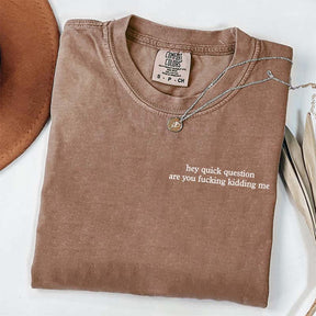 Hey Quick Question Are You Fucking Kidding Me T-Shirt