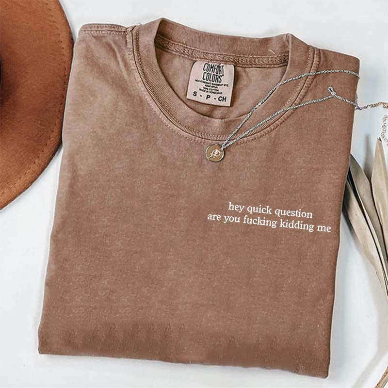 Hey Quick Question Are You Fucking Kidding Me T-Shirt