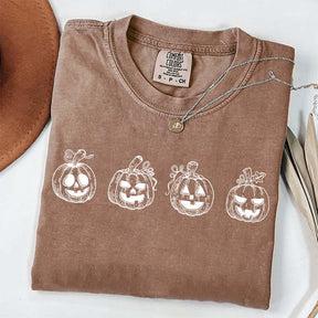Minimalist Halloween Pumpkin T-Shirt