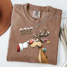 Boop Reindeer Comfort Colors Christmas T-Shirt