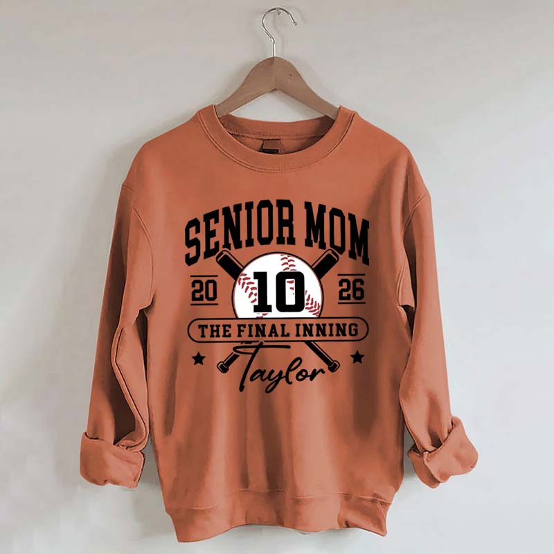 Custom Senior Baseball Mom 2026 Sweatshirt