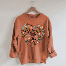 Leopard Heart Butterfly Sweatshirt