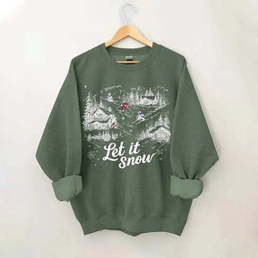 Let It Snow Skiing Sweatshirt