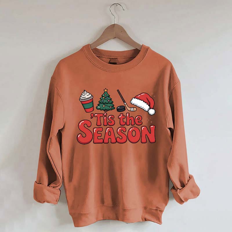 Christmas Tis The Season Hockey Sweatshirt