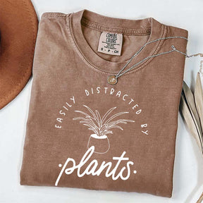 Simple Easily Distracted by Plants T-Shirt