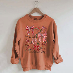 Christmas Coquette Bow Holiday Sweatshirt