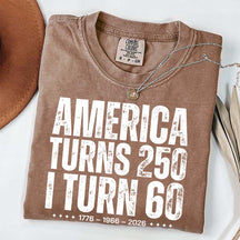 Custom Birthday America Turns 250 T-Shirt