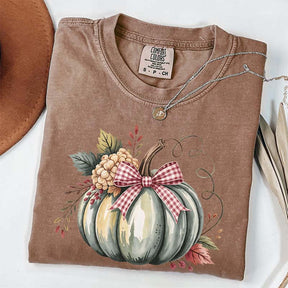 Watercolor Pumpkin Womens Halloween T-Shirt