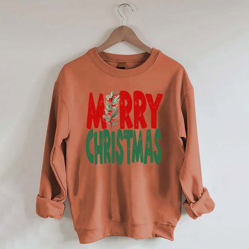 Womens Merry Christmas Sweatshirt