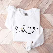 Cute Fall Daisy Smile Sweatshirt