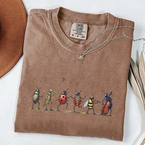 Vintage Insect Music Graphic T-Shirt