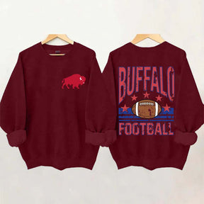 Buffalo Football Vintage Distressed Style Sweatshirt