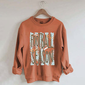 Trendy Stripes Football Mom Sweatshirt